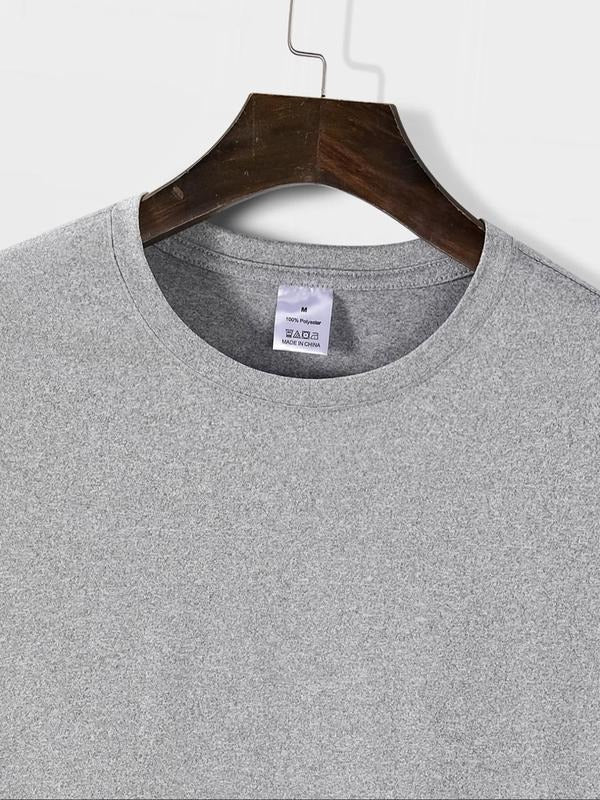 Men's City & Letter Print Round Neck Tee, Loose Casual Short Sleeve T-shirt for Summer, Men's Top for Daily Wear,...