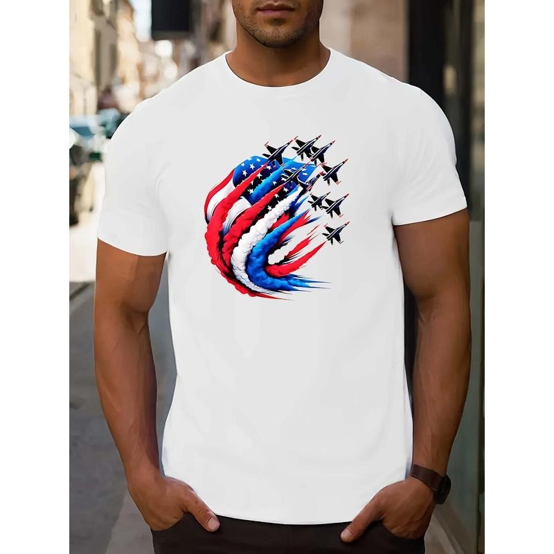 Men's Creative Graphic Tee - Casual Short Sleeve T-Shirt for Summer, Breathable Cotton, Machine Washable made in USA...