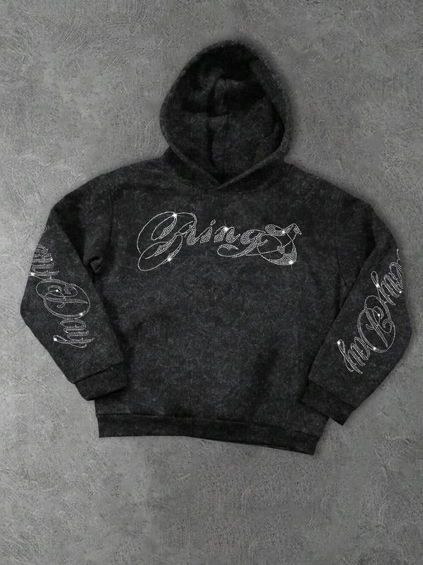 Men's Fall Fashion Hooded Sweatshirt with Letter Print Design, Comfortable & Durable Regular Fit for Casual Daily Wear &...