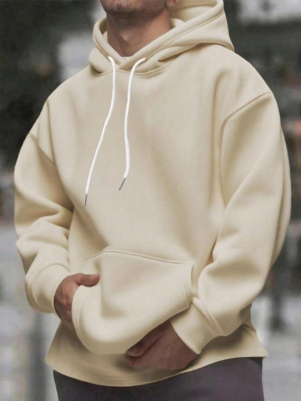 Men's Fashion Hooded Sweatshirt, Casual Lightweight Polyester Hoodie for Fall & Winter, Plus Size Sports Pullover T-Shirts