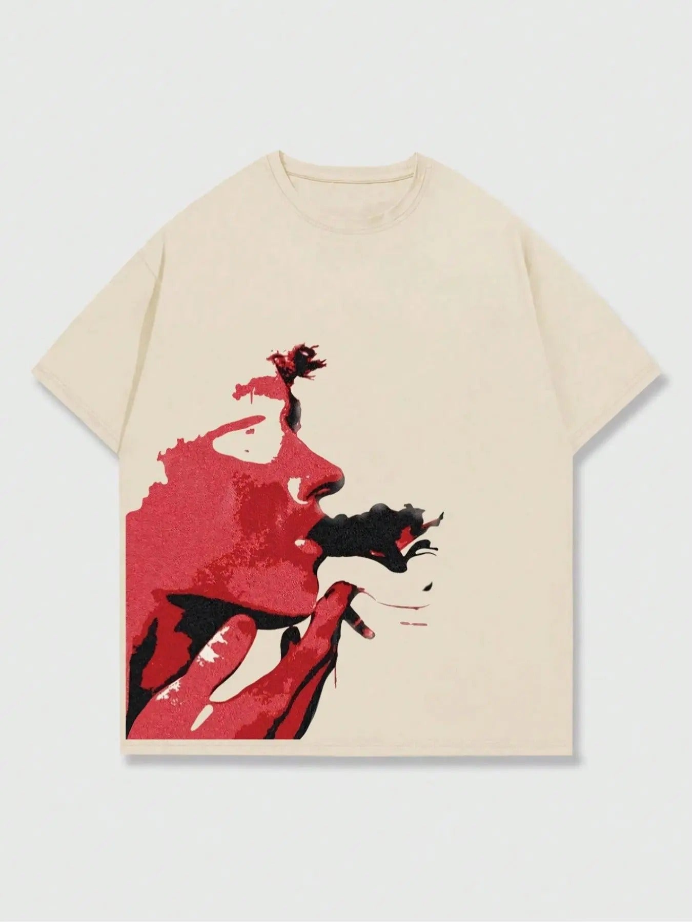 Men's Figure Print Round Neck Tee, Regular Fit Casual Short Sleeve T-shirt, Men's Summer Top for Daily Wear Hoodie,...