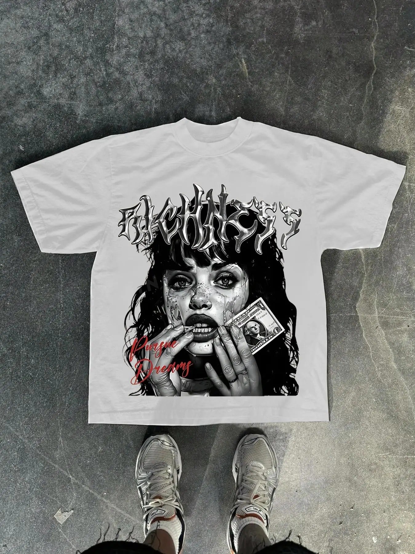 Men's Girl Print Round Neck Tee, Regular Fit Casual Short Sleeve Crew Neck T-shirt for Summer, Fashion Men's Top for...