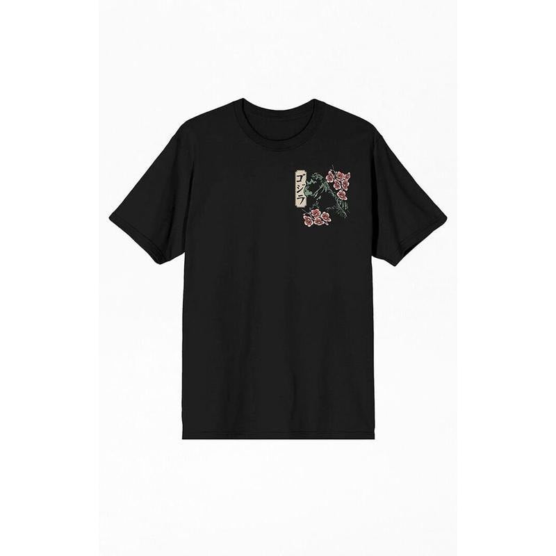 Men's Godzilla Cherry Blossoms T-Shirt - Multicolor Menswear Top Hoodie, Sweatshirt | HypeCrazeTee.com