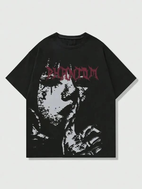 Men's Graphic Print Round Neck Tee, Regular Fit Casual Short Sleeve Crew Neck T-shirt for Daily Wear, Men's Top for...