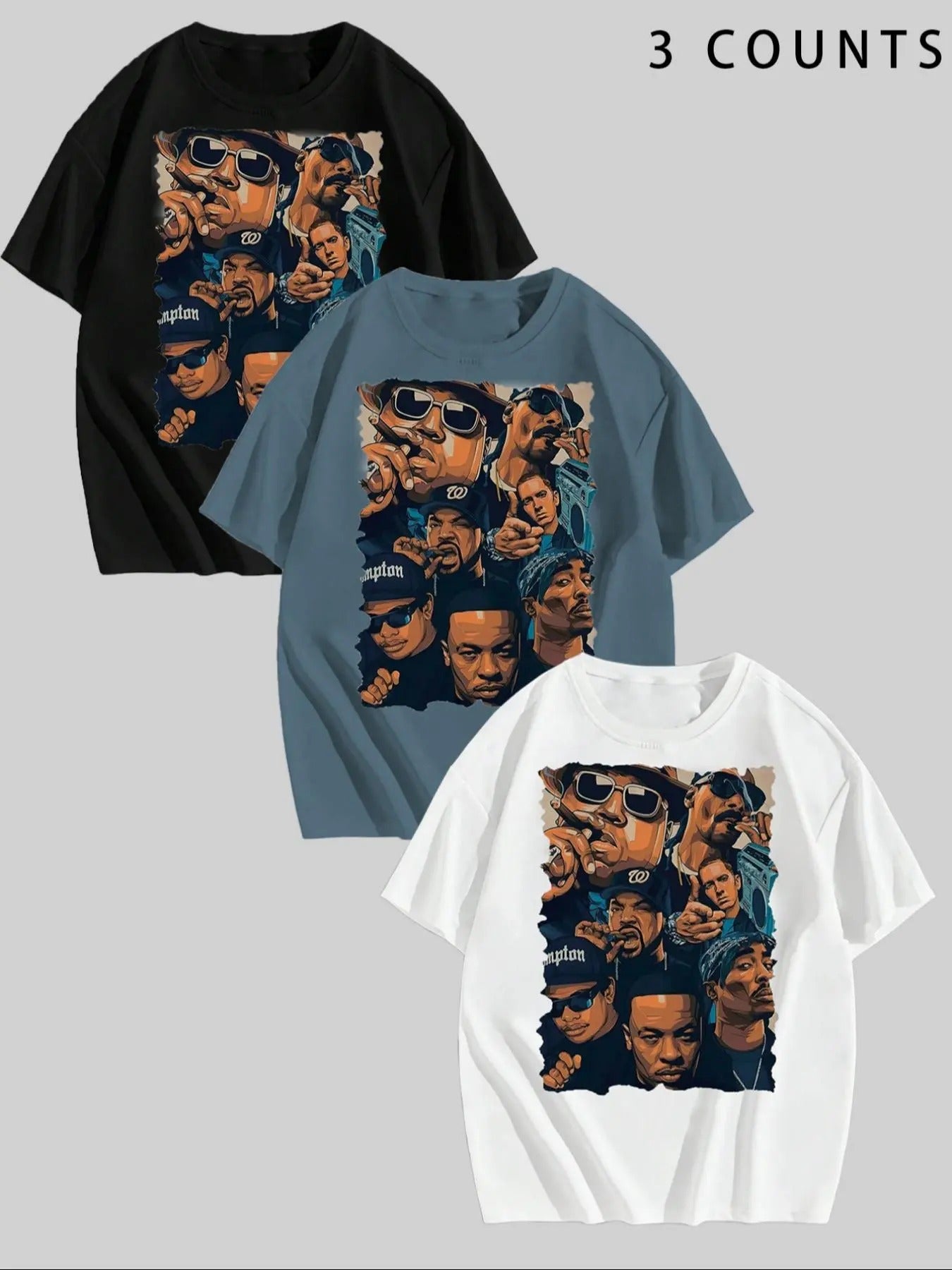 Men's Graphic Print Short Sleeve Tee, Regular Fit Casual Fashion T-shirt for Daily Wear, Men's Top for All Seasons...