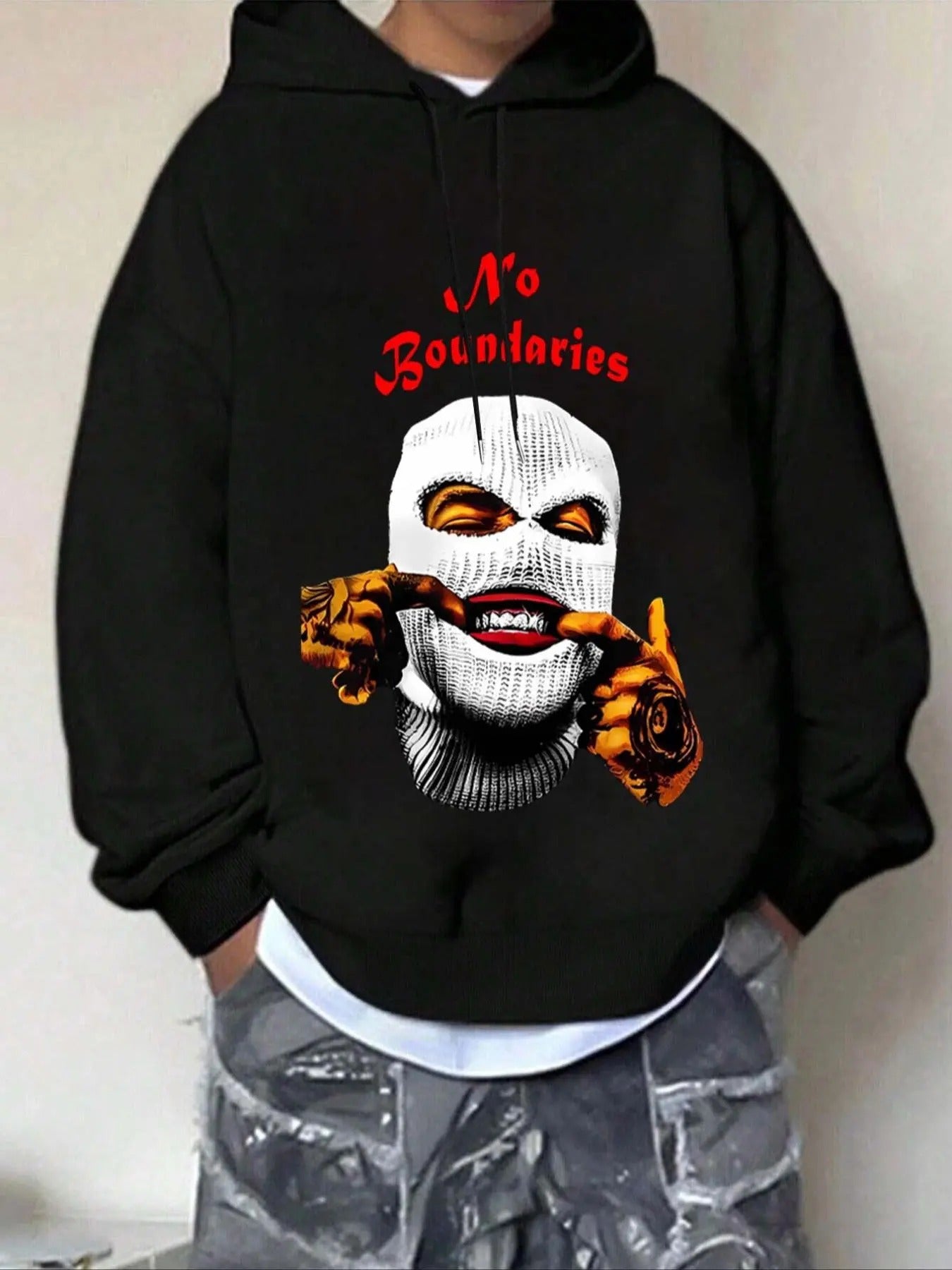 Men's Hoodie, Regular Fit Casual Horror Graphic Long Sleeve Hooded Sweatshirt for Fall & Winter, Men's Top for Daily Wear...