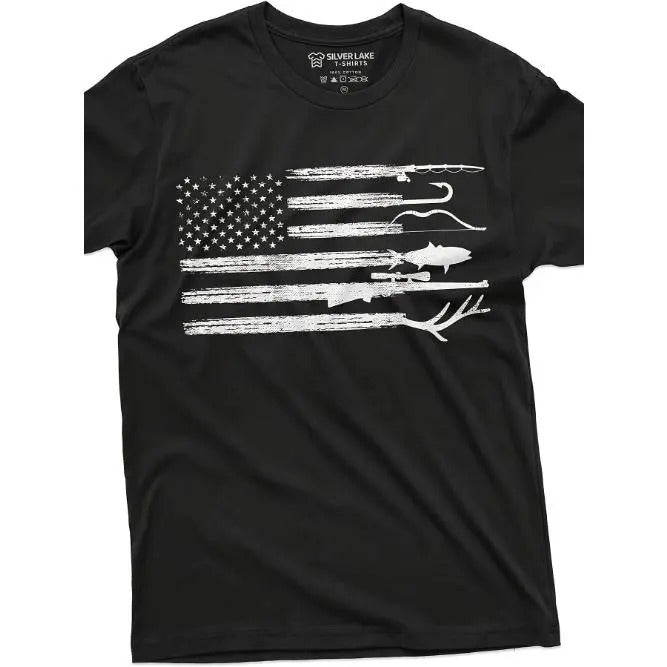Hunting Fishing Shirt American Flag Natural Camouflage Shirt Father'S Creative Patriotic Made USAstyle{N002}2 T-Shirts, Hoodie, Sweatshirt