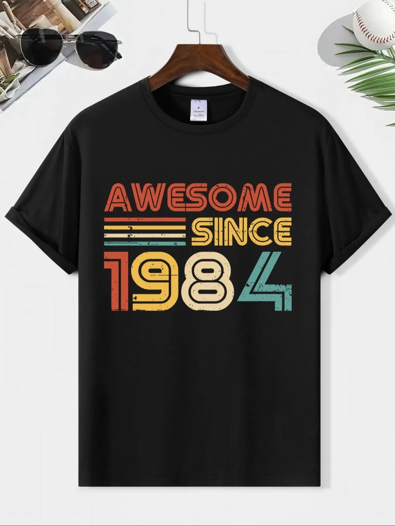 Men's Letter & Figure Print Round Neck Tee, Casual Short Sleeve T-shirt for Daily Wear, Ladies Summer Outfit Hoodie,...