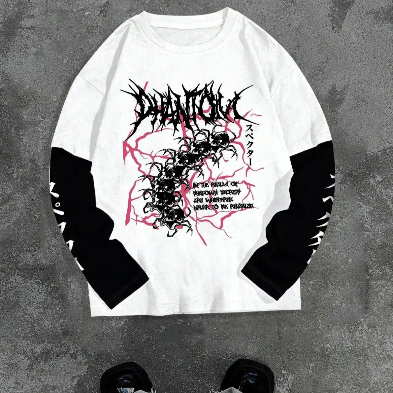 Men's Letter Print 2 in 1 Long Sleeve Tee, Regular Fit Casual Round Neck T-shirt for Fall & Winter, Men's Top for Daily...