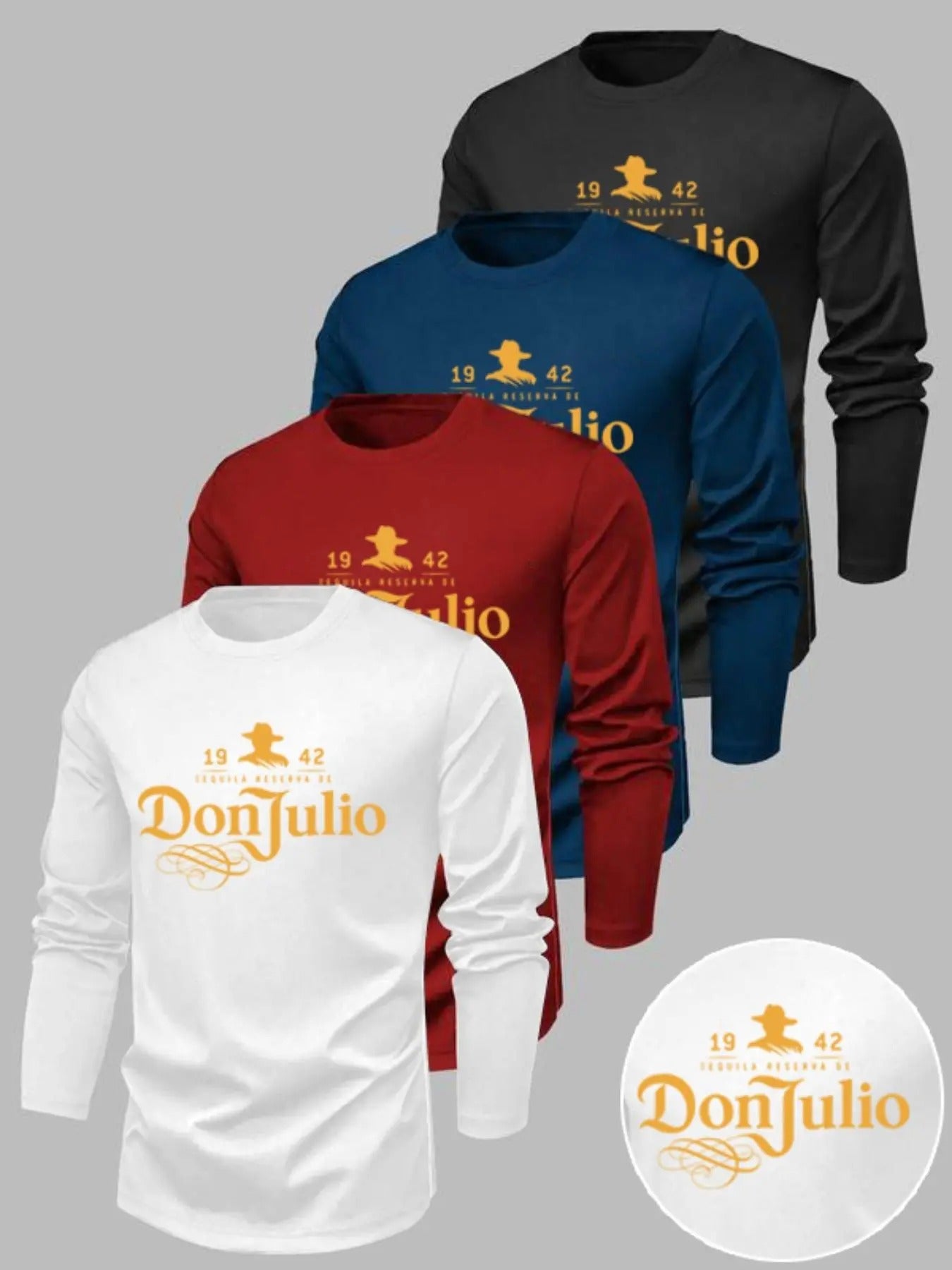 Men's Letter Print Round Neck Long Sleeve Tee, Regular Fit Casual Crew Neck T-shirt for Spring, Men's Top for Outdoor...