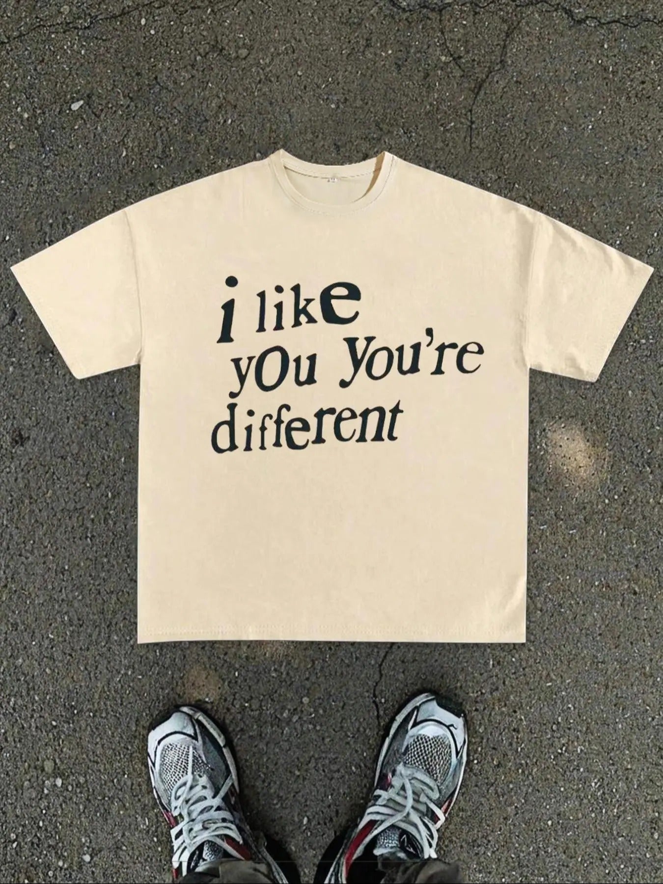 Men's Letter Print Round Neck Tee, Regular Fit Casual Street Short Sleeve T-Shirt for Summer, Fashion Men's Top for Daily...