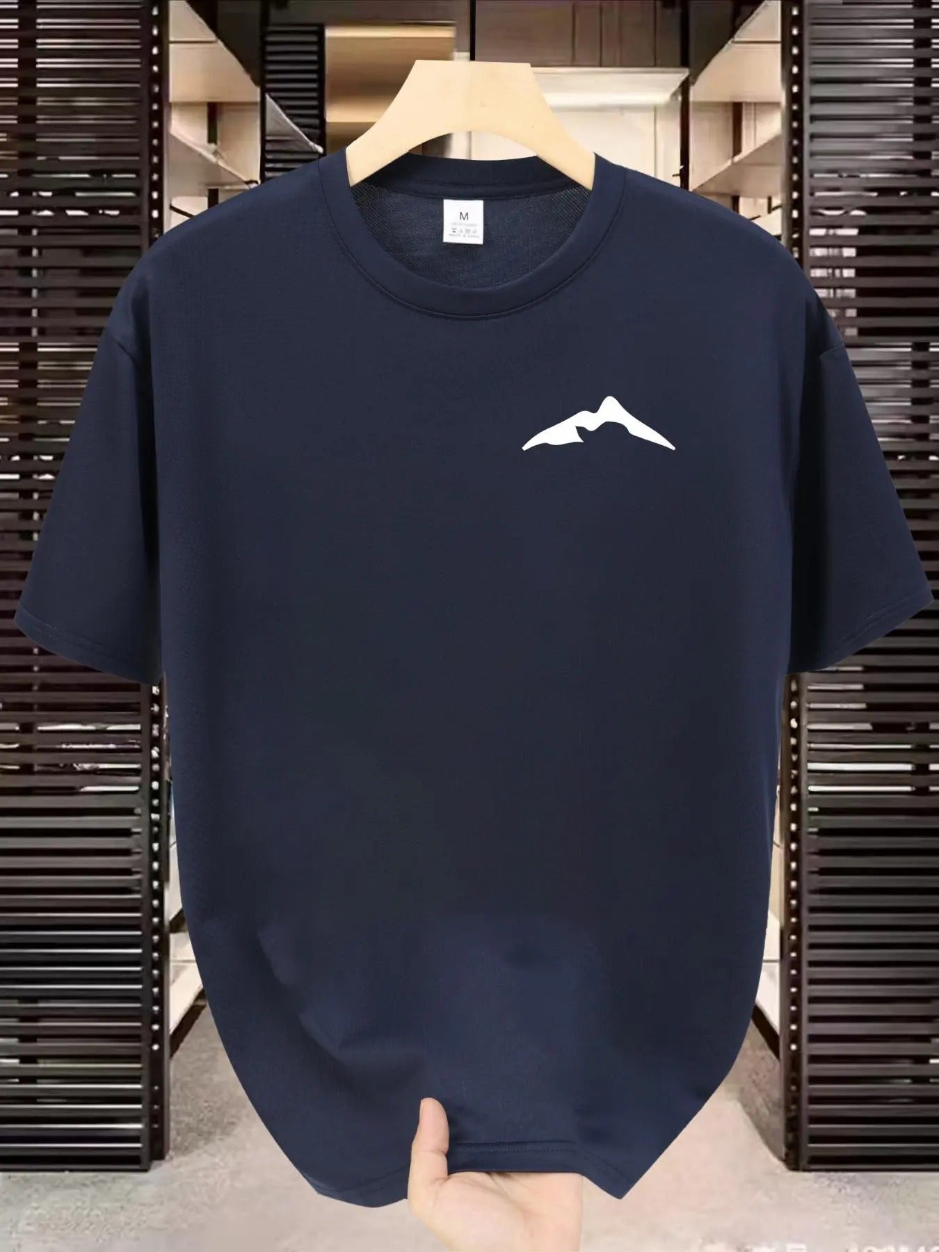 Men's Mountain Print Round Neck Tee, Casual Short Sleeve Crew Neck T-shirt for Summer, Fashion Men's Top for Daily Wear...