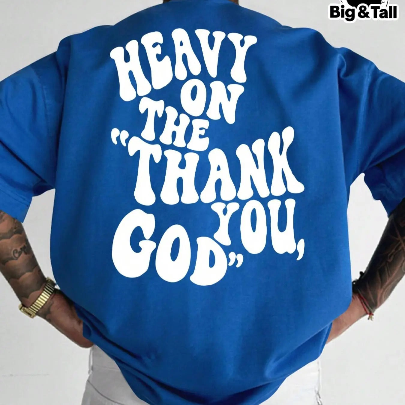 Men's Plus Size Letter Print Drop Shoulder Tee, Casual Regular Fit Round Neck Half Sleeve T-Shirt for Summer, Fashion...