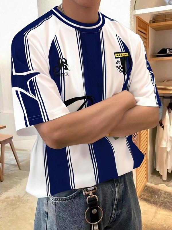 Men's Regular Fit Eagle Print Short Sleeve T-shirt, Casual Fashion Crew Neck Tee for Summer, Men's Top for Daily Wear...