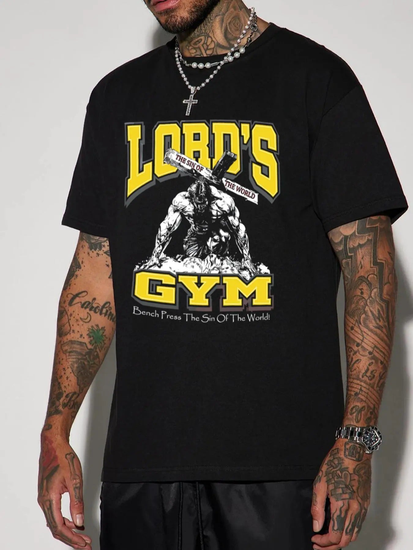 Men's Regular Fit Letter & Figure Print Round Neck Tee, Casual Short Sleeve Crew Neck T-Shirt for Daily Wear, Men's Top...