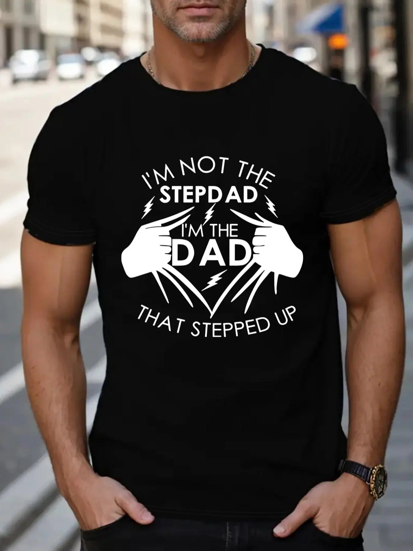 Men's Regular Fit Letter & Hand Print Round Neck Graphic Tee, Casual Short Sleeve Crew Neck T-shirt for Daily Wear, Men's...