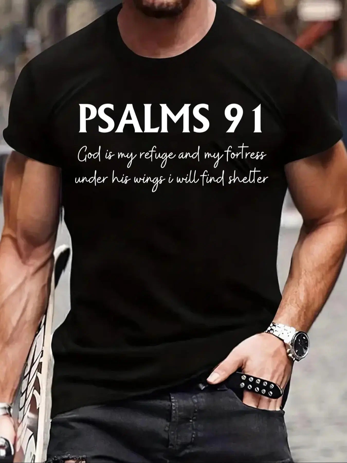 Men's Regular Fit Letter & Number "91" Print Round Neck Tee, Casual Short Sleeve Crew Neck T-shirt for Summer, Streetwear...
