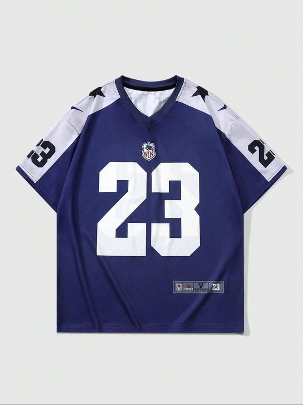 Men's Regular Fit Number Print Lounge Tee, Casual Comfy Round Neck Short Sleeve T-Shirt for Daily Wear, Men's Sleepwear &...