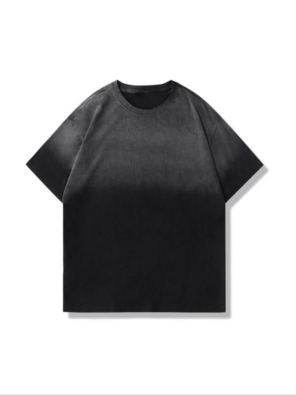 Men's Regular Fit Ombre Print Short Sleeve Pajama Tee, Casual Comfy Round Neck T-Shirt for Summer, Men's Sleepwear for...