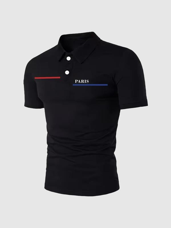 Men's Regular Fit Paris Print Short Sleeve Graphic Tee, Casual Comfy Round Neck T-shirt for Summer, Fashion Men's Top for...