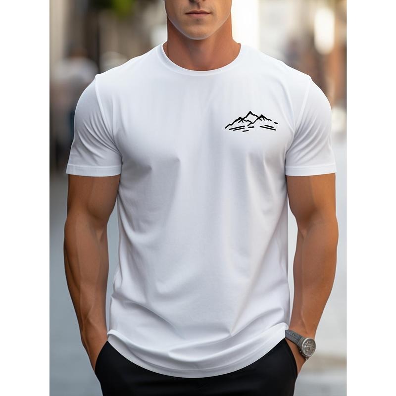 Men's Round Neck Short Sleeve Tee Fashion Regular Fit T-Shirt Top For Spring Summer Holiday Hoodie, Sweatshirt