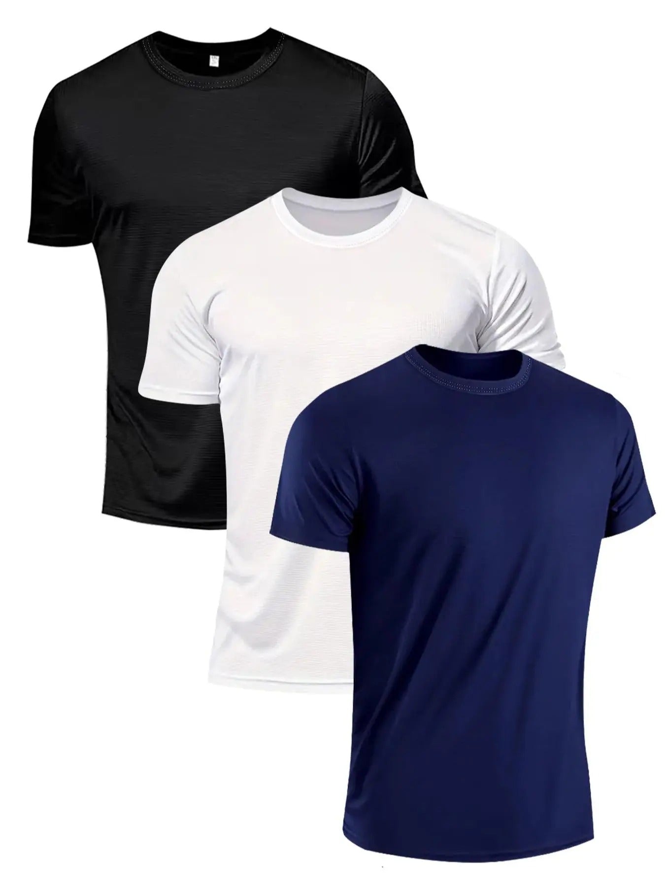 Men's Solid Round Neck Tee, Quick Drying Breathable T-shirt, Casual Summer Top for Men Hoodie, Sweatshirt | HypeCrazeTee.com