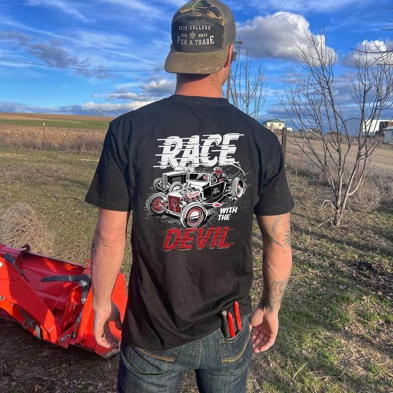 Race Devil Printed Man Character T-Shirts, Hoodie, Sweatshirt