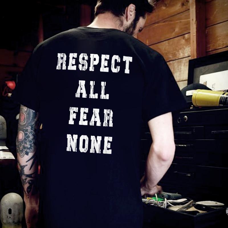 Respect All Fear None Printed Man Character T-Shirts, Hoodie, Sweatshirt