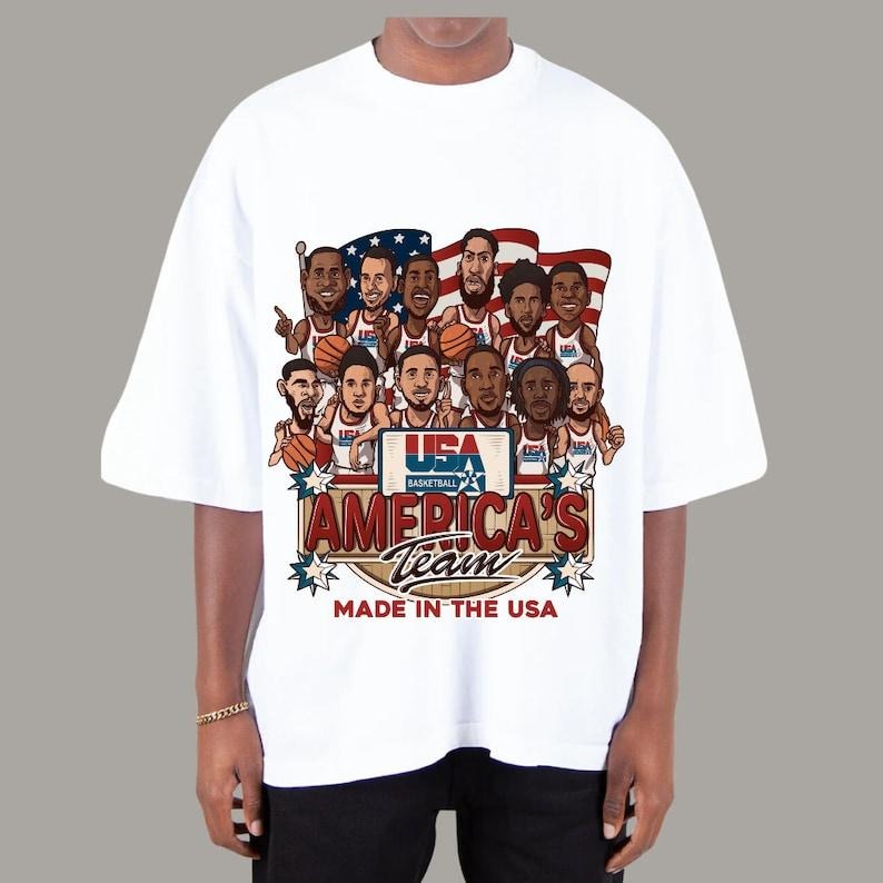 Men's USA Basketball Olympic Team Shirt 2024 Hoodie, Sweatshirt | HypeCrazeTee.com