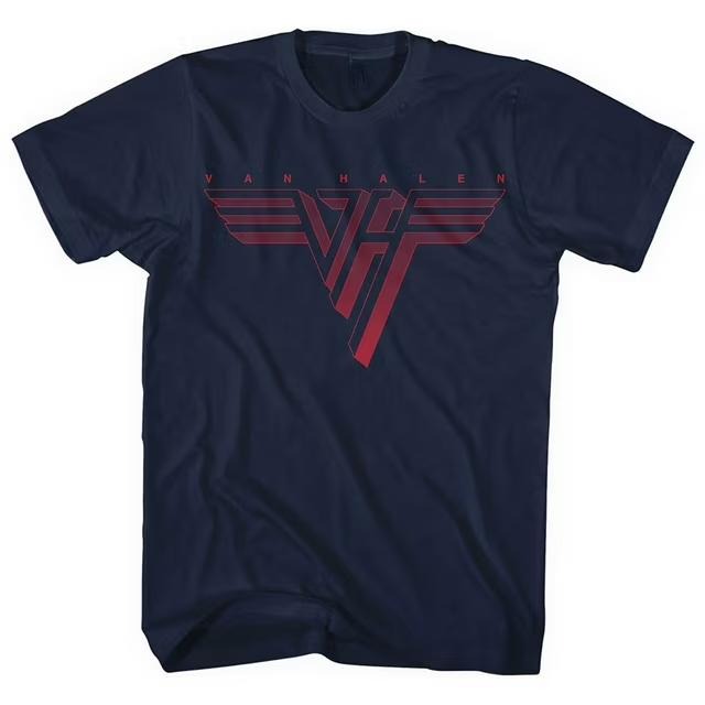 Men's Van Halen Classic Red Logo T-shirt Large Blue Unisex Tshirt Women Men Tee Menswear Top  Shortsleeve Womenswear...