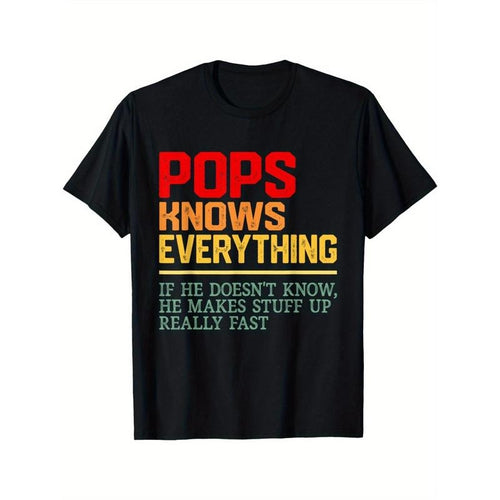 "Men's Vintage Pops Knows Everything T-Shirt