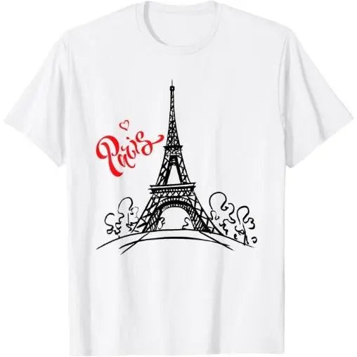 Men's Women's Kids Paris France Eiffel Tower Graphic Design T-Shirt Made in USA Hoodie, Sweatshirt | HypeCrazeTee.com