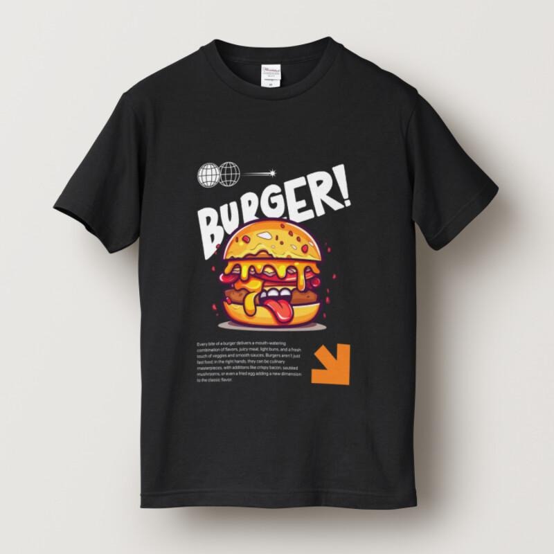 Men's graphic tees Fashionable Crew Neck T-Shirt - Comfortable Fit, Burger  Fun Foodie Tee