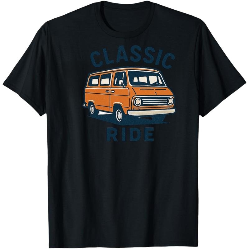 Men's graphic tees boys merch t shirt - Comfortable Fit, Slight Stretch, PatternedPrint Classic Ride Tee