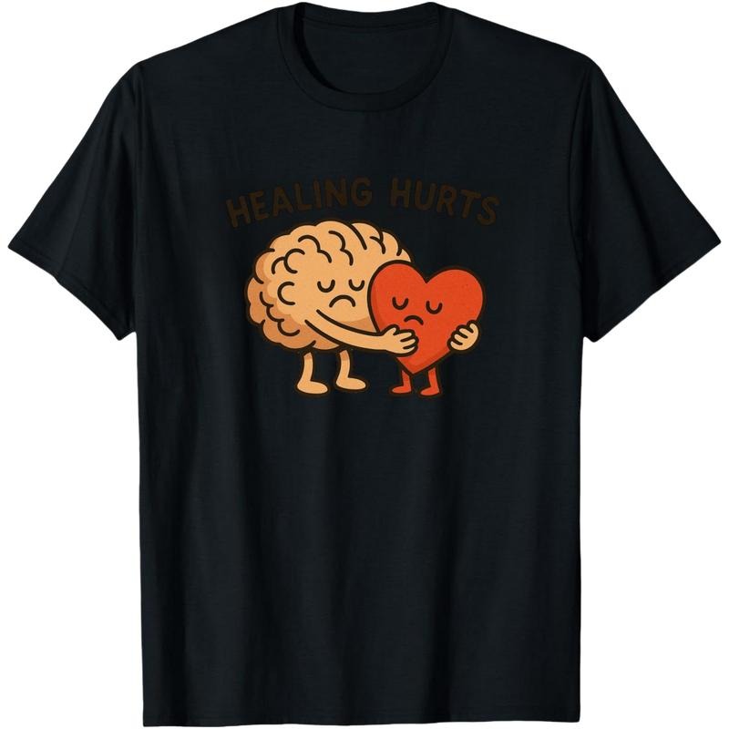 Men's graphic tees boys merch t shirt - Comfortable Fit, Slight Stretch, PatternedPrint Healing Hurts T-Shirt,Casual...