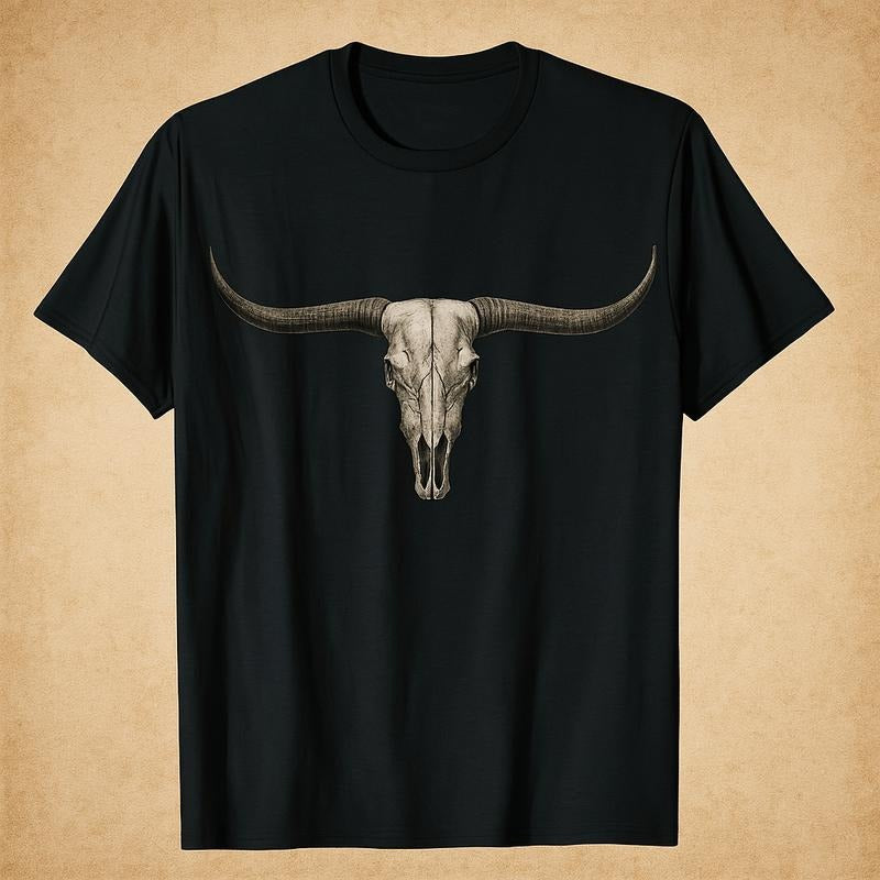 Men's graphic tees boys merch t shirt - Comfortable Fit, Slight Stretch, PatternedPrint Minimalist Skull