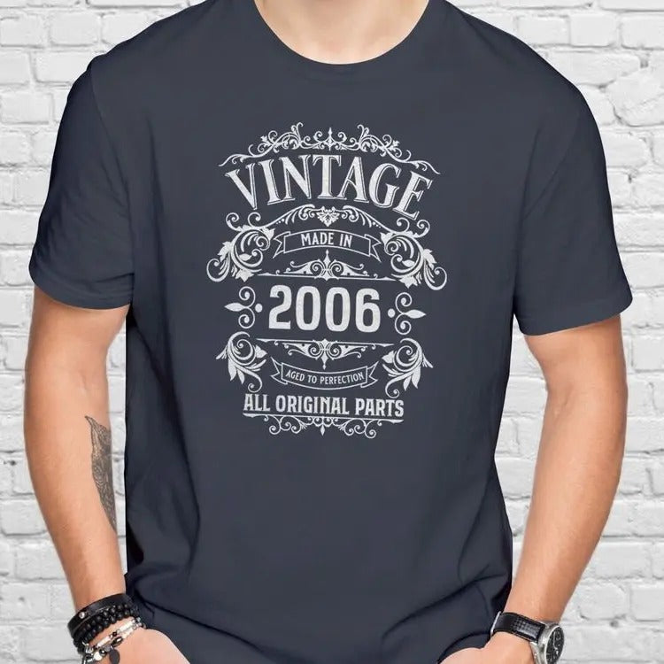 Mens 18th Birthday Gift T Shirt- 2006 All Original Parts