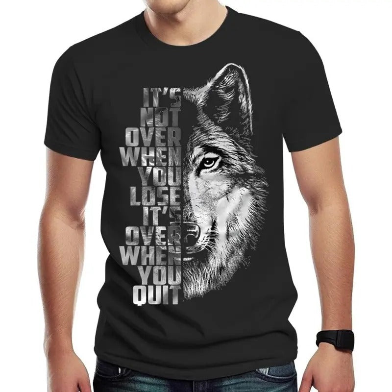 Mens Cool Wolf 3D Print Tshirt Summer Trend T Shirt Motivational T-Shirt Tops Hoodie, Sweatshirt | HypeCrazeTee.com