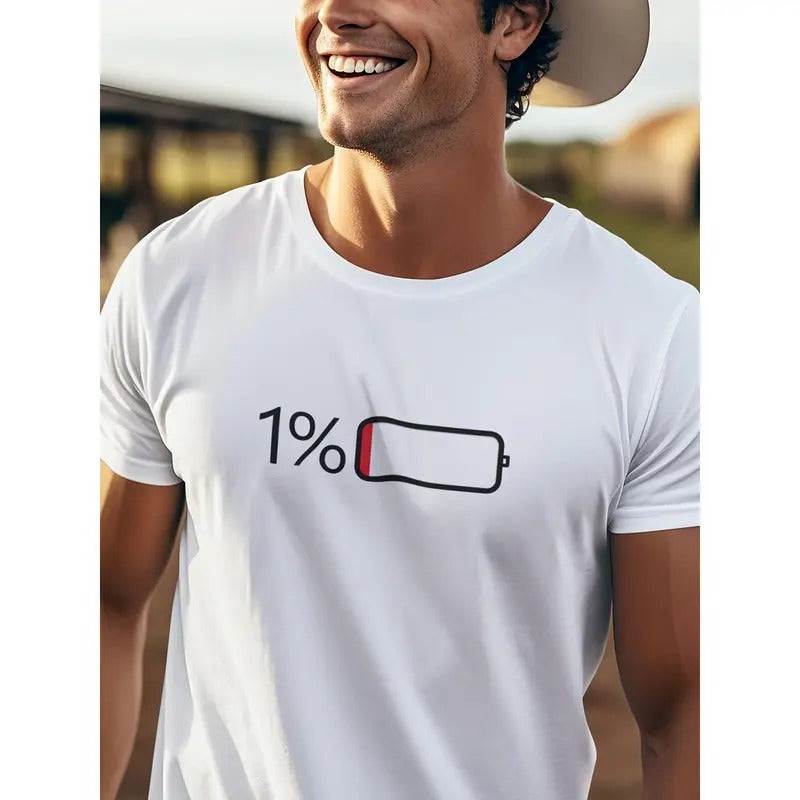 Mens Fashion Casual T-Shirt - Eye-Catching Graphic Print Short Sleeve Tee - Stylish & Comfortable, Durable Tops for...