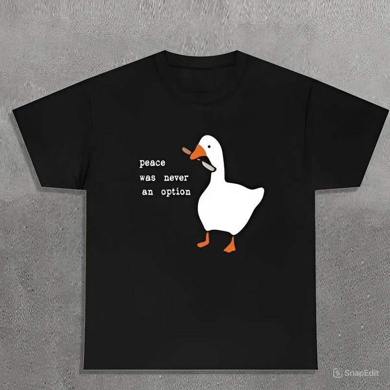 Mens Silly Goose  Letter Print Short Sleeve  Tshirt Basic Hoodie, Sweatshirt | HypeCrazeTee.com