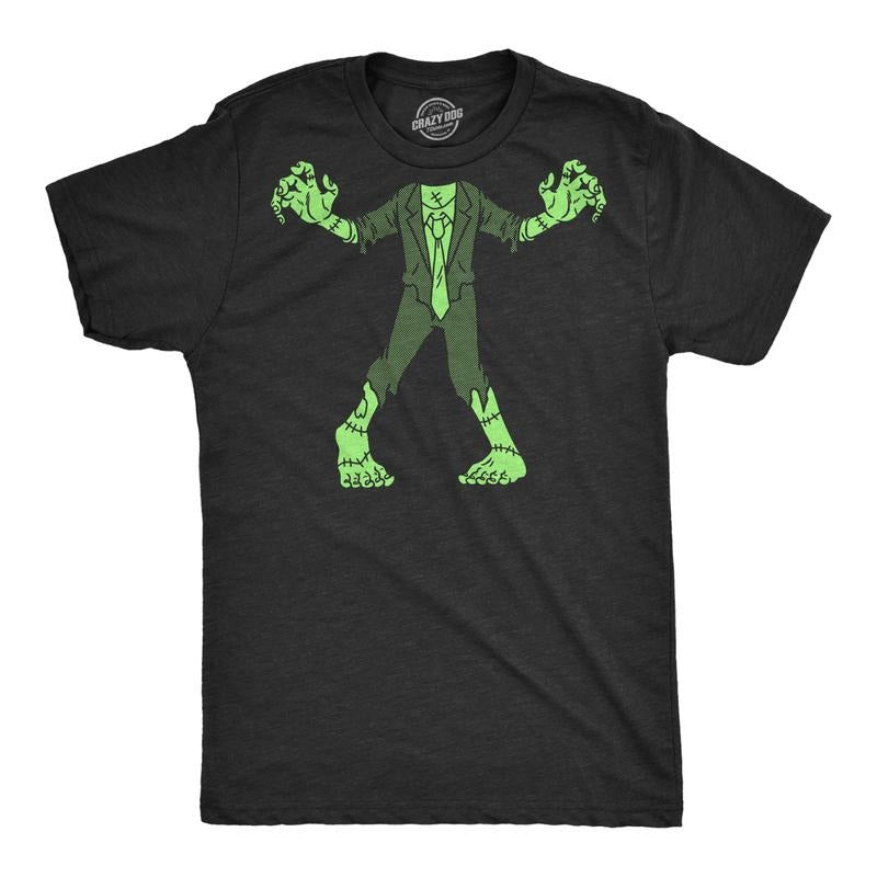 Mens Zombie Body T Shirt Funny Spooky Halloween Party Undead Tee for Guys Mens Funny T Shirts Cool Vintage Fashion...