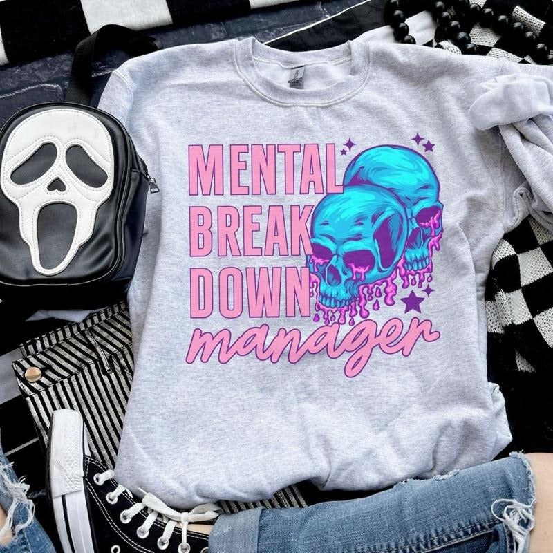 Mental Breakdown Manager Ash Grey Sublimation T-Shirts, Hoodie, Sweatshirt