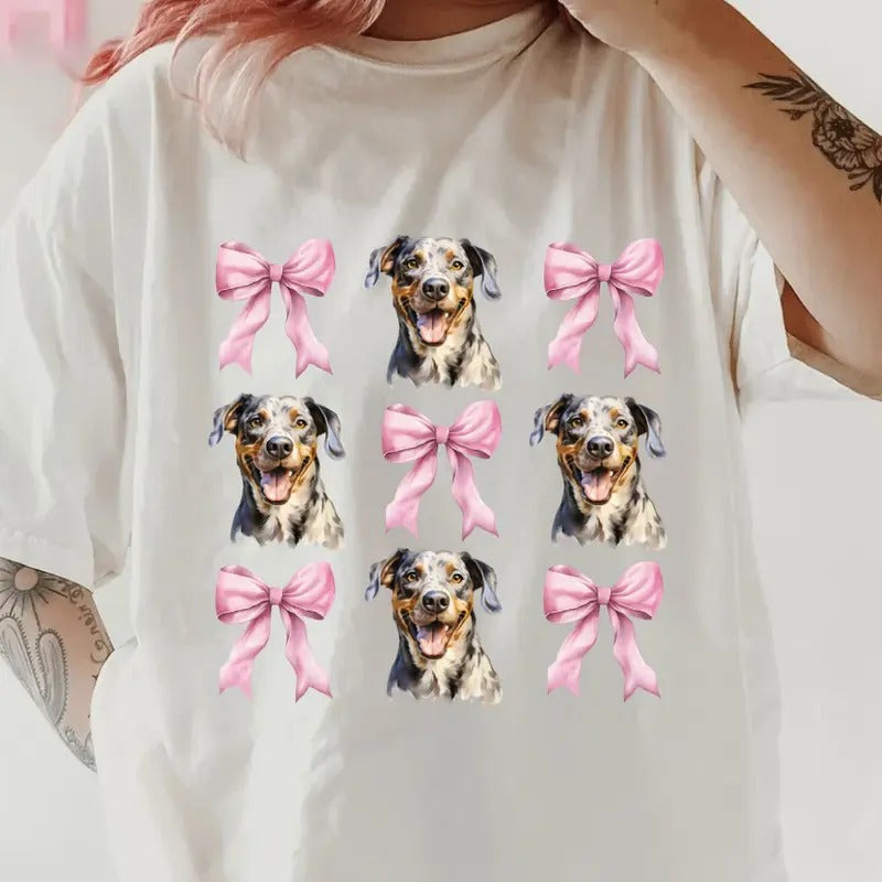 Merle Catahoula With Bows Shirt~ Unisex Apparel Relaxed Fit Printed In The USA Clothing Womenswear Casual Comfort Cotton...