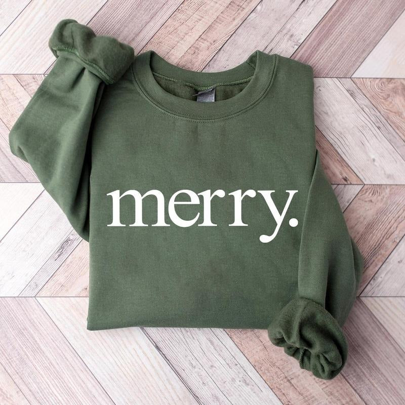 Merry Chirstmas Sweatshirt, Hoodie, Tshirt, Cute Christmas 2024 Gifts | HypeCrazeTee.com