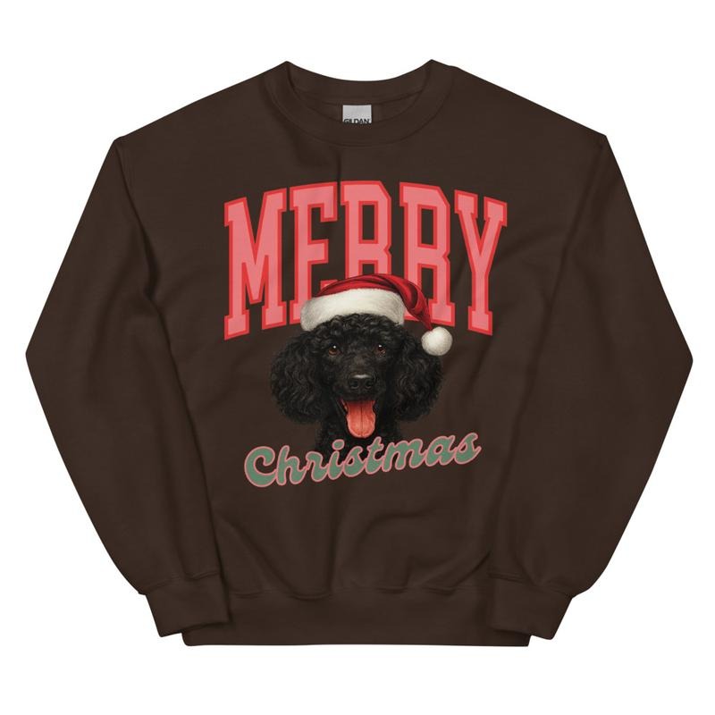 Merry Christmas Black Toy Poodle Sweatshirt T-Shirts, Hoodie | HypeCrazeTee.com