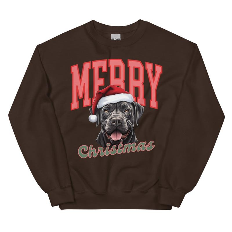 Merry Christmas Cane Corso Sweatshirt, Christmas Dog, Festive Holiday Crewneck, Custom Sweatshirt T-Shirts, Hoodie
