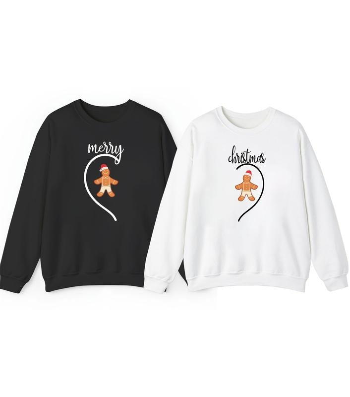 Merry Christmas Couple  Christmas Sweatshirt, Christmas Couple Matching, Funny Christmas , Couple  gift  Hoodie and...