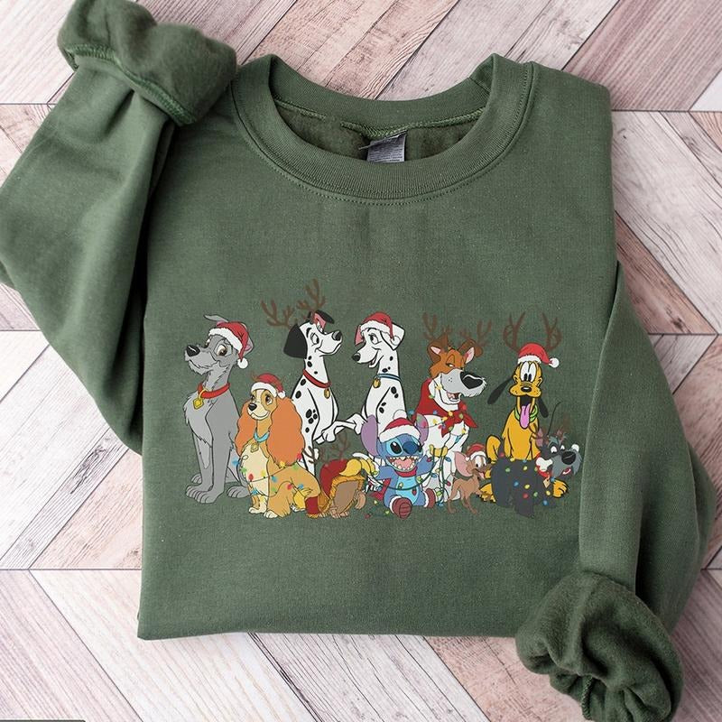 Merry Christmas Dogs Crewneck Sweatshirt, Hoodie, T-shirt | HypeCrazeTee.com
