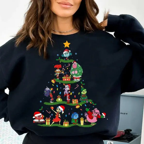 Merry Christmas Inside Out Xmas Tree Shirt - Unisex Fabric Tee - Pullover Hoodie, Sweatshirt | HypeCrazeTee.com