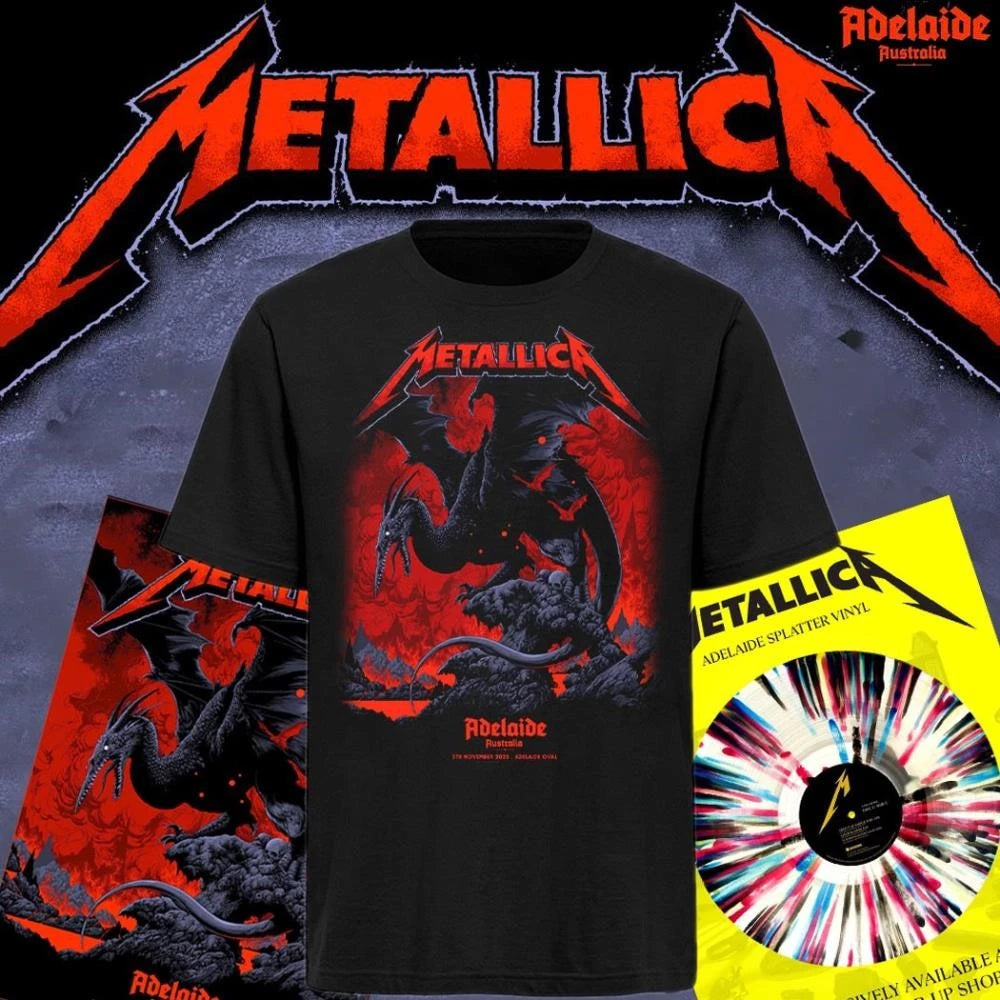 Metallica M72 Adelaide Pop-Up Exclusive Oval Artwork By Ken Taylor Australia Tour Nov 5 2025 T-Shirt